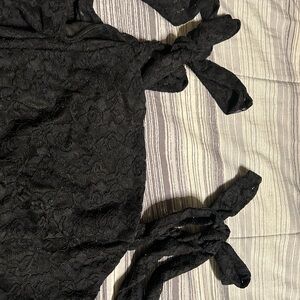 Black Lace Dress with string straps